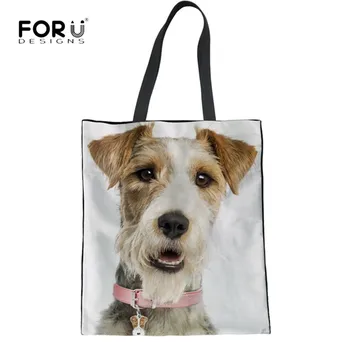 FORUDESIGNS 3D Animal Fox Terrier Print Linen Tote Bag Fashion Women Reusable Travel Storage Bag Large Capacity Shopping Handbag
FORUDESIGNS 3D Animal Fox Terrier Print Linen Tote Bag Fashion Women Reusable Travel Storage Bag Large Capacity Shopping Handbag