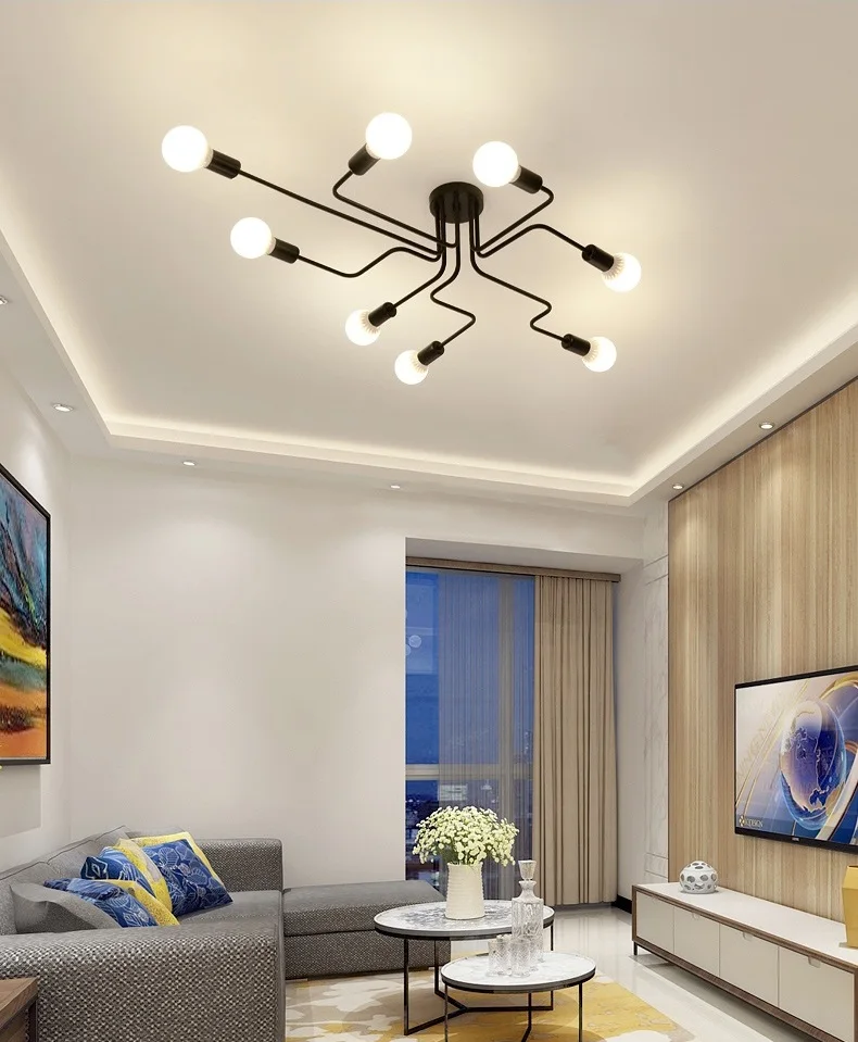 Modern Chandeliers-Vintage Led Ceiling Lamp For Living Room