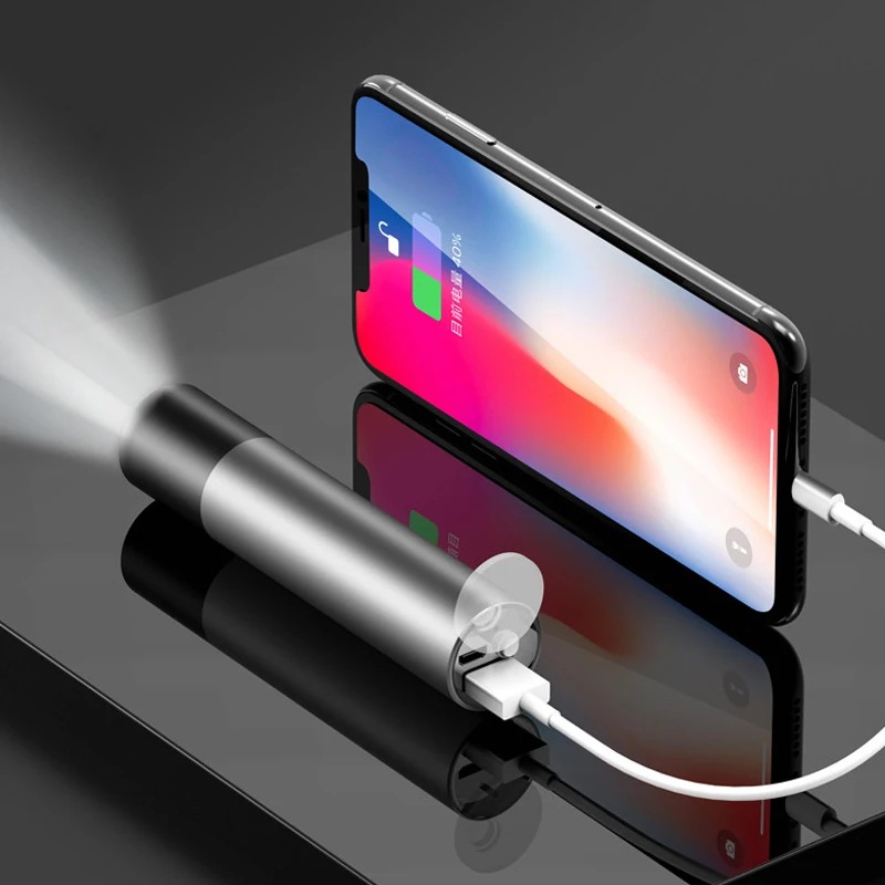 Intelligent Mini Flashlight internal 3400mAh rechargeable lithium Battery can be used for USB Mobile Powerbank 700LM Torch
Intelligent Mini Flashlight internal 3400mAh rechargeable lithium Battery can be used for USB Mobile Powerbank 700LM Torch