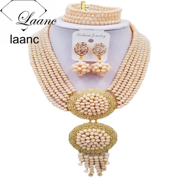 Laanc Fashionable Ivory Beige Nigerian Beads Jewelry Set for Women African Bridal Jewelry Sets 6PHLS016
Laanc Fashionable Ivory Beige Nigerian Beads Jewelry Set for Women African Bridal Jewelry Sets 6PHLS016