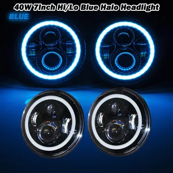 2x 7 Inch Round 40W LED Headlights With Halo Ring Blue Turn Signal for Jeep Wrangler JK Mercesdes Benz G Offroad
2x 7 Inch Round 40W LED Headlights With Halo Ring Blue Turn Signal for Jeep Wrangler JK Mercesdes Benz G Offroad