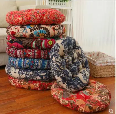 large thick round seat cushion cotton linen window mat yoga cushion tatami stuffed pad cushion
large thick round seat cushion cotton linen window mat yoga cushion tatami stuffed pad cushion