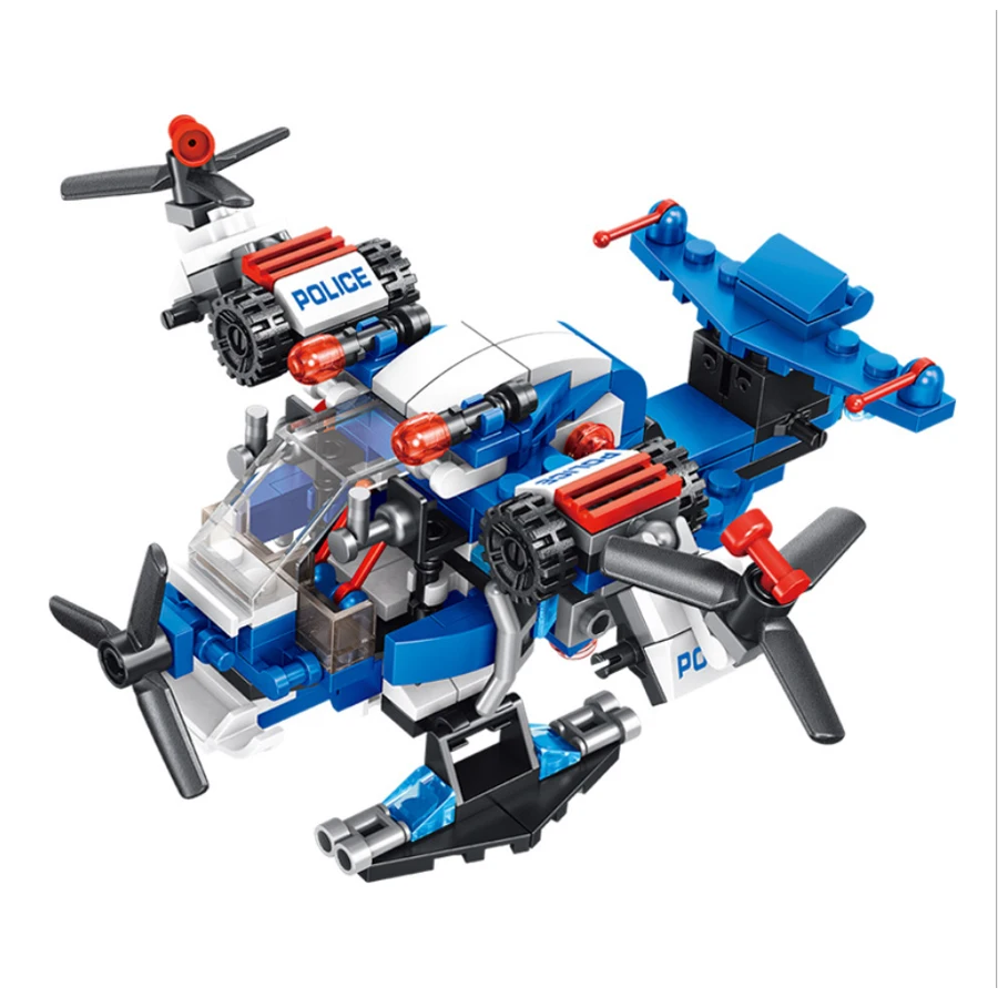 DIY Airplane Model 12-in-one Police Patrol Aircraft Children's Intelligence Building Blocks Toy Model Plastic Building Bricks
DIY Airplane Model 12-in-one Police Patrol Aircraft Children's Intelligence Building Blocks Toy Model Plastic Building Bricks