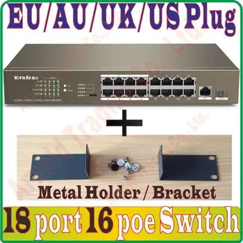 With Metal Holder (Bracket), Max. PoE 135W 18 ports PoE Switch with 16 PoE ports power,16-port PoE Switch with 1 Gigabit RJ-45
With Metal Holder (Bracket), Max. PoE 135W 18 ports PoE Switch with 16 PoE ports power,16-port PoE Switch with 1 Gigabit RJ-45