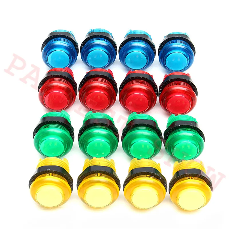 16PCS/LOT 33mm Arcade LED Illuminated Push button With Mirco Swich Round Buttons For Arcade LED Kits 5 colors Selection
16PCS/LOT 33mm Arcade LED Illuminated Push button With Mirco Swich Round Buttons For Arcade LED Kits 5 colors Selection