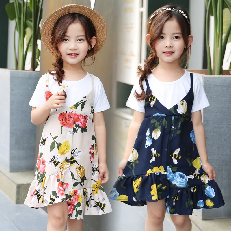 Girls summer dress cotton thin beautiful princess dress fake-two piece girl dress
Girls summer dress cotton thin beautiful princess dress fake-two piece girl dress