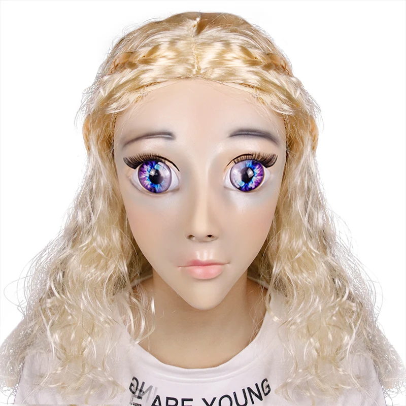Cute Female Sweet Girl Full Face Kigurumi Mask With BJD Eye cartoon Cosplay Japanese Anime Role Lolita Mask Crossdress Doll Mask
Cute Female Sweet Girl Full Face Kigurumi Mask With BJD Eye cartoon Cosplay Japanese Anime Role Lolita Mask Crossdress Doll Mask