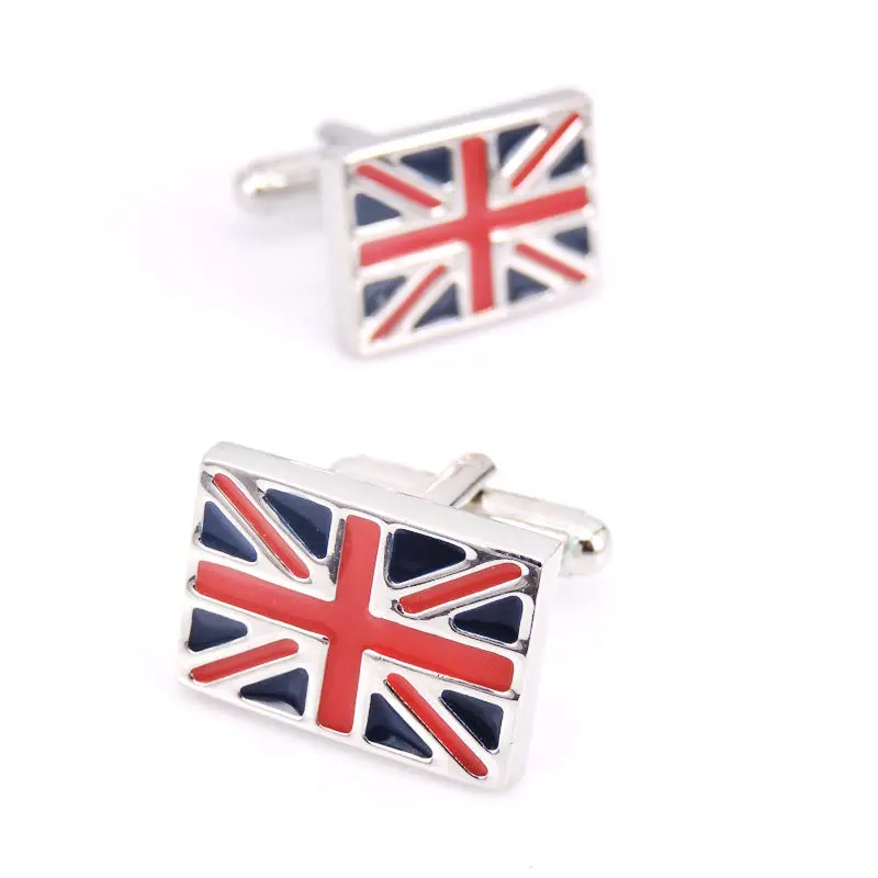 

WN NEW MENS CUFFLINKS high quality brass enamel craft British flag Cufflinks