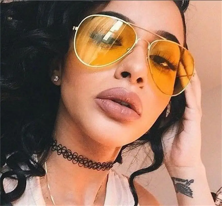 Yellow Aviation Glasses women Night Vision Driving glasses big car glasses eyeglasses frames women Eyewear gafas oculos 2018
Yellow Aviation Glasses women Night Vision Driving glasses big car glasses eyeglasses frames women Eyewear gafas oculos 2018