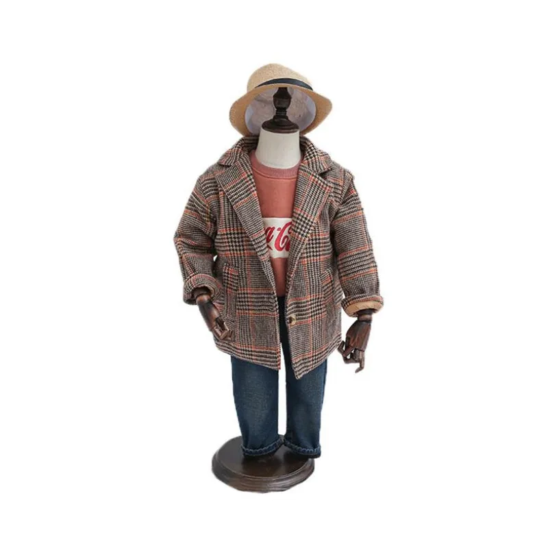 DFXD High Quality Toddler Boy Clothes New Winter Cotton Plaid Long Single-breasted Wool Coat Kids Outwear 1-7Years
DFXD High Quality Toddler Boy Clothes New Winter Cotton Plaid Long Single-breasted Wool Coat Kids Outwear 1-7Years