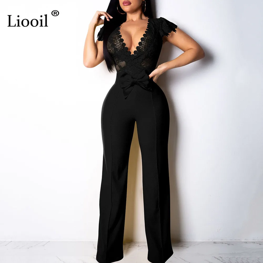 Liooil Sexy Lace Jumpsuit Clubwear New Arrival 2019 V Neck See Through Romper Black Blue Party Rompers Womens Jumpsuit Overalls
Liooil Sexy Lace Jumpsuit Clubwear New Arrival 2019 V Neck See Through Romper Black Blue Party Rompers Womens Jumpsuit Overalls