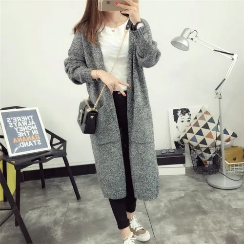 TingYiLi Autumn Winter Long Sleeve Cardigan Women Gray Sweater Cardigan Back Hollow Out Knitted Long Cardigan
TingYiLi Autumn Winter Long Sleeve Cardigan Women Gray Sweater Cardigan Back Hollow Out Knitted Long Cardigan