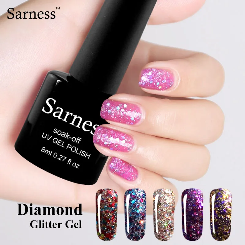 Sarness 3D Diamond Glitter UV Gel Nail Polish Led Lucky Gel Lacquer Bling 8ML Base and Top Gel Varnish Soak Off Sequin Nails Art
Sarness 3D Diamond Glitter UV Gel Nail Polish Led Lucky Gel Lacquer Bling 8ML Base and Top Gel Varnish Soak Off Sequin Nails Art