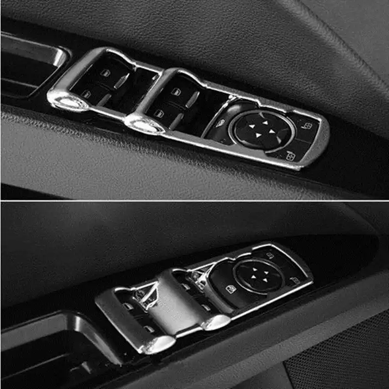 Car Interior Door Window Lift Switch Button Cover Trims For