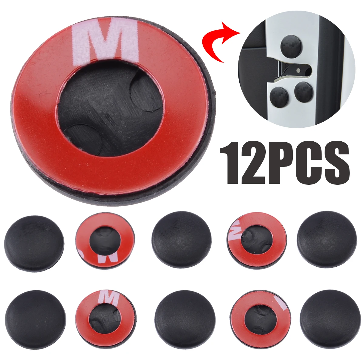 Car Interior Parts 12pcs Universal Car Door Lock Screw Protector Cover Cap Anti-rust ABS Plastic Screw Protector Covers