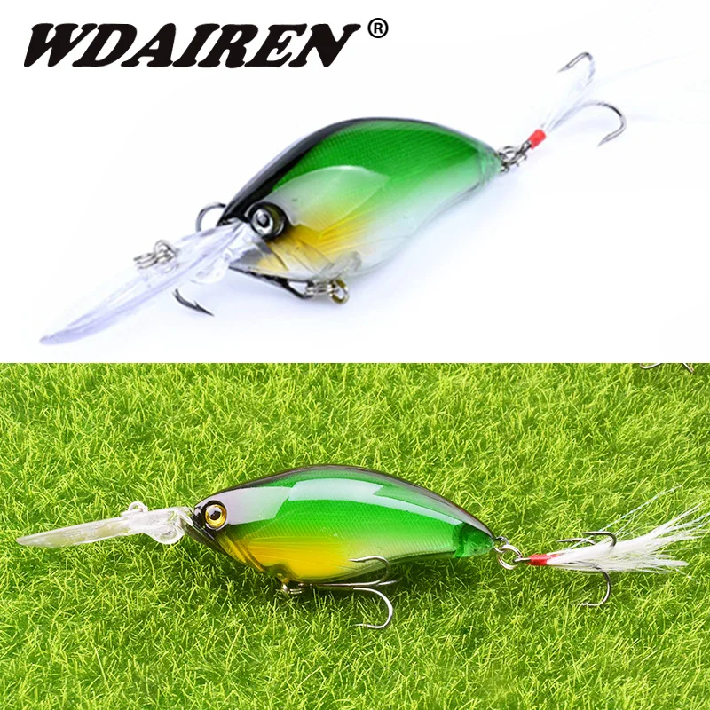1Pcs Deep diveing Crank Fishing Lures 110mm 18g Wobbler Minnow Artificial Hard Bait With 6# Feathers Treble Hook Crankbait
1Pcs Deep diveing Crank Fishing Lures 110mm 18g Wobbler Minnow Artificial Hard Bait With 6# Feathers Treble Hook Crankbait