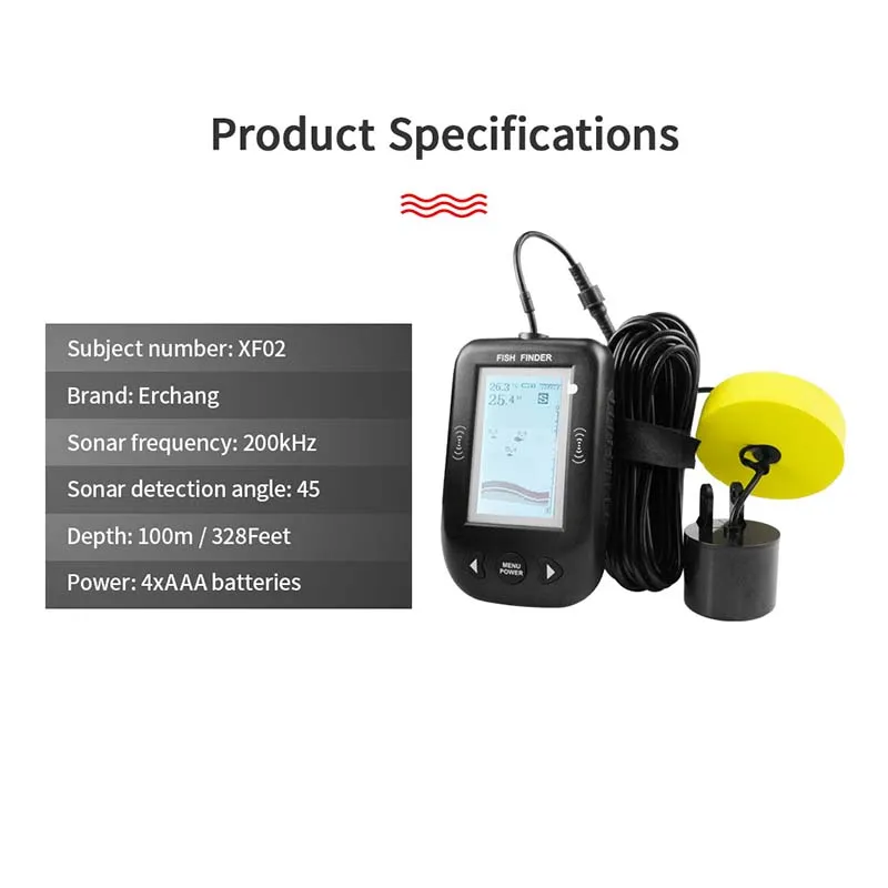 New Outdoor Fishing Detector Xf02 Portable Fish Finder Deep Fish Finder Wireless Echo Sounder Alarm 0.6-100M Depth Fish Finder
New Outdoor Fishing Detector Xf02 Portable Fish Finder Deep Fish Finder Wireless Echo Sounder Alarm 0.6-100M Depth Fish Finder
