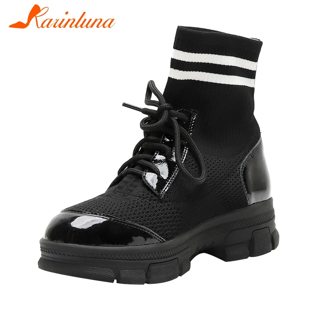KARINLUNA New Fashion Big Size 33-43 Genuine Leather Ladies Chunky Heels Shoes Women Casual Soft Autumn Winter Ankle Boots
KARINLUNA New Fashion Big Size 33-43 Genuine Leather Ladies Chunky Heels Shoes Women Casual Soft Autumn Winter Ankle Boots