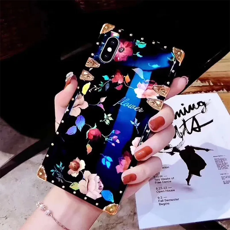 ALLCHW Blue light Rose Metal frame Phone Case For iphone X Case For iphone 7 6S 6 8 Plus fashion women Girl Back Cover Case Capa
ALLCHW Blue light Rose Metal frame Phone Case For iphone X Case For iphone 7 6S 6 8 Plus fashion women Girl Back Cover Case Capa