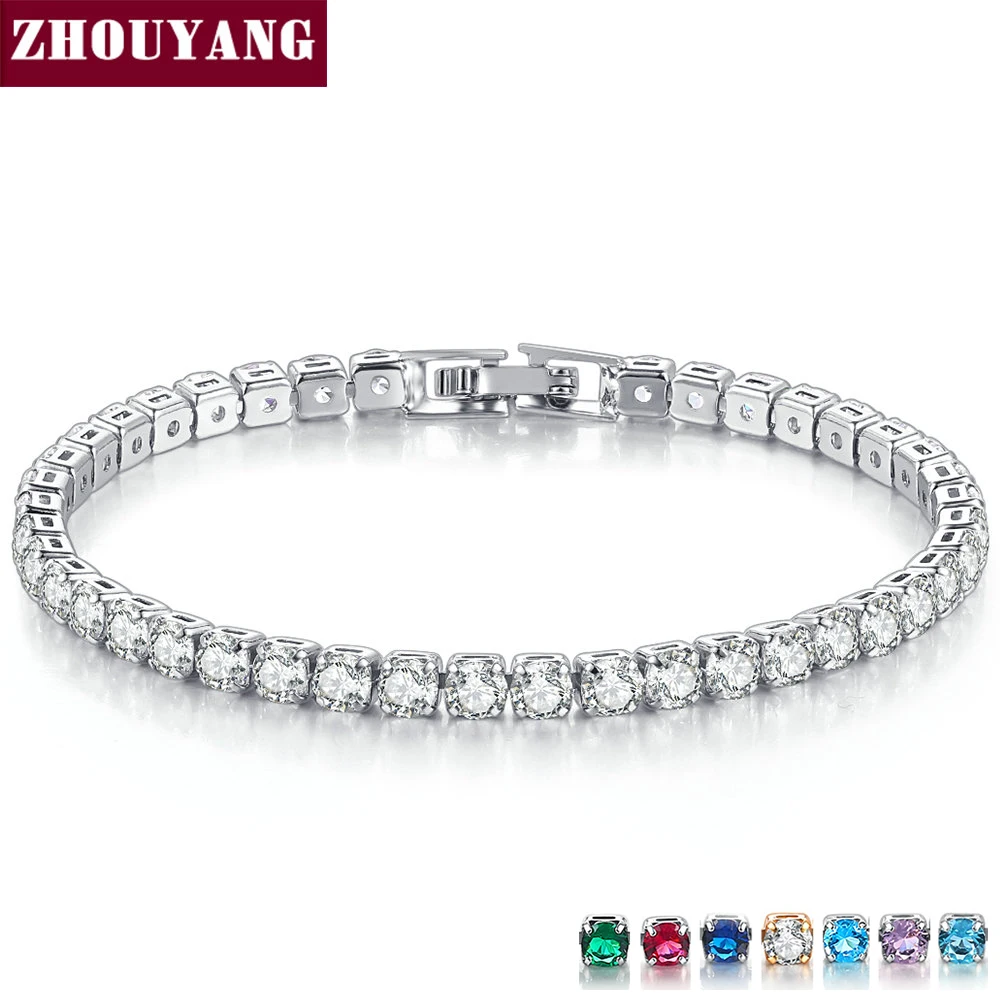 ZHOUYANG Bracelet For Women Luxury Style 4 Claws Mosaic Cubic Zirconia Rose Gold Silver Color Wedding Fashion Jewelry H027 H080
ZHOUYANG Bracelet For Women Luxury Style 4 Claws Mosaic Cubic Zirconia Rose Gold Silver Color Wedding Fashion Jewelry H027 H080