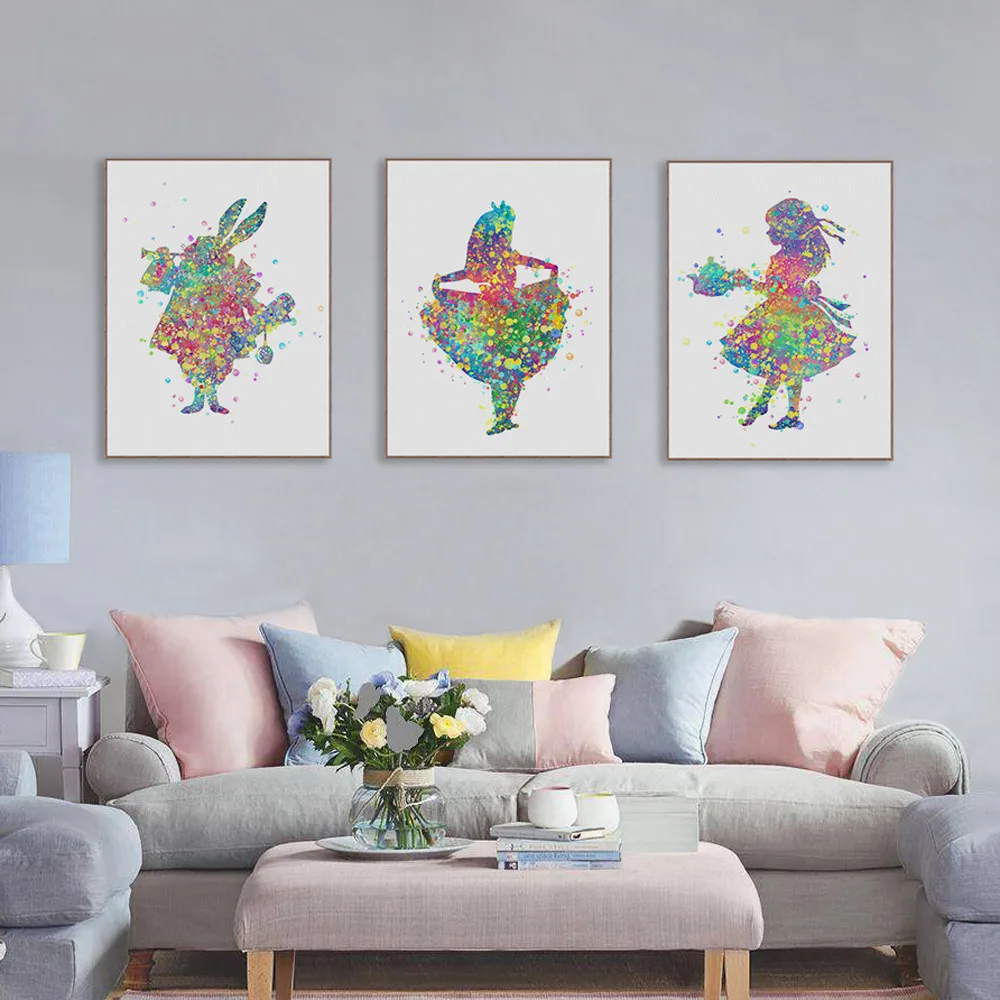 Rabbit Watercolor Canvas Art Print Poster Movie Alice In Wonderland Wall Pictures Girl Room Home Decor Painting No Frame
Rabbit Watercolor Canvas Art Print Poster Movie Alice In Wonderland Wall Pictures Girl Room Home Decor Painting No Frame