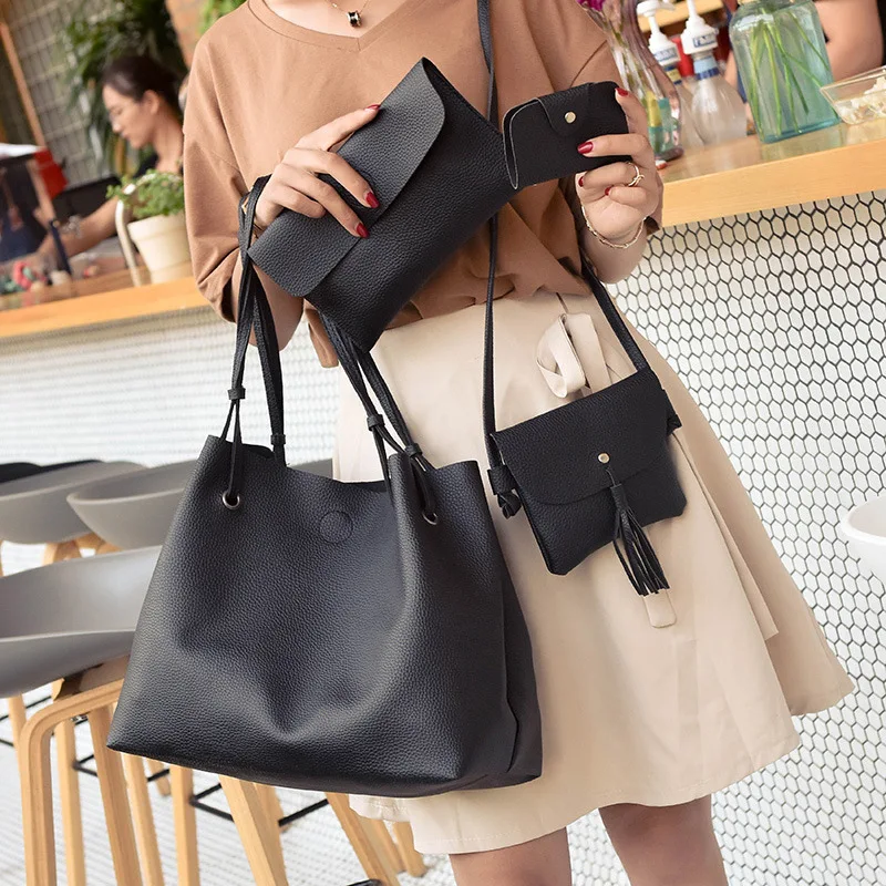 The new Korean version of litchi grain four-piece women's bag bag Joker bag purse womens handbags and purses hand bags
The new Korean version of litchi grain four-piece women's bag bag Joker bag purse womens handbags and purses hand bags