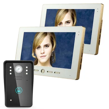 2 Monitors 10" Video Door Phone Intercom Doorbell Touch Button Remote Unlock Night Vision Security CCTV Camera
2 Monitors 10" Video Door Phone Intercom Doorbell Touch Button Remote Unlock Night Vision Security CCTV Camera