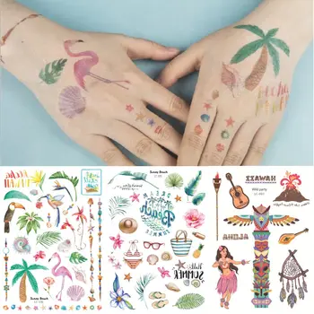 Waterproof Hawaiian Party Temporary Tattoo Stickers Flamingo Tropical Luau Theme Tattoos Paper Summer Beach Birthday Decoration
Waterproof Hawaiian Party Temporary Tattoo Stickers Flamingo Tropical Luau Theme Tattoos Paper Summer Beach Birthday Decoration