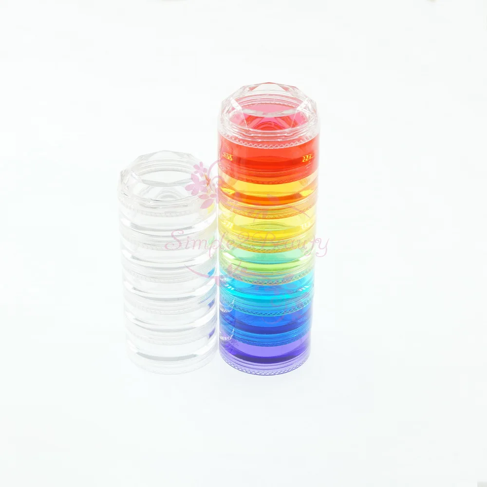 Plastic Mini Jar Portable Nail Art Rhinestones Gems Powders Cream Cosmetic Small Stack Container Empty Bottle Adjustable Layer
Plastic Mini Jar Portable Nail Art Rhinestones Gems Powders Cream Cosmetic Small Stack Container Empty Bottle Adjustable Layer