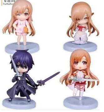 4pcs/set Sword Art Online Sword Art Online Kirito Action Figures PVC Collection toys for christmas gift brinquedos ToyO00186
4pcs/set Sword Art Online Sword Art Online Kirito Action Figures PVC Collection toys for christmas gift brinquedos ToyO00186