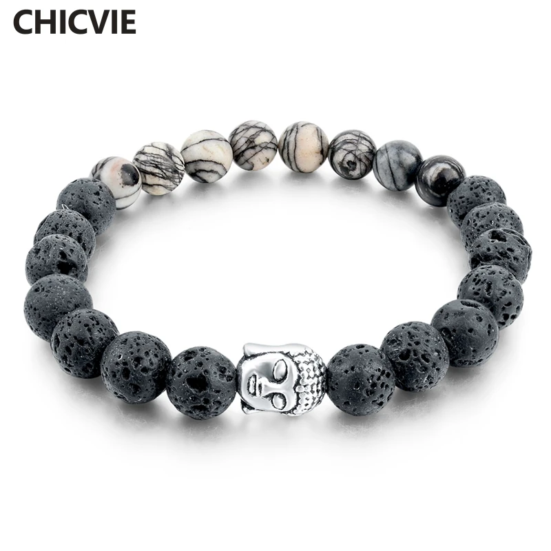 CHICVIE Lava Stone Distance Bracelets & Bangles For Women Men Silver Buddha Vintage Bohemian Jewelry Making Bracelet SBR160134
CHICVIE Lava Stone Distance Bracelets & Bangles For Women Men Silver Buddha Vintage Bohemian Jewelry Making Bracelet SBR160134