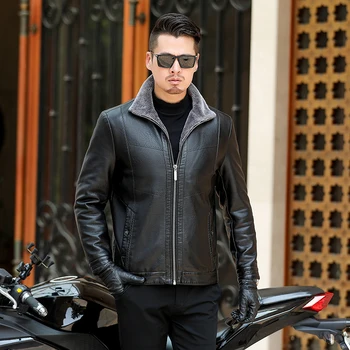 plus size 8XL 6XL 5XL Leather Jacket Men Coats Brand High Quality PU Outerwear Men Business Winter Faux Fur Male Jacket Fleece
plus size 8XL 6XL 5XL Leather Jacket Men Coats Brand High Quality PU Outerwear Men Business Winter Faux Fur Male Jacket Fleece