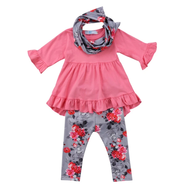 2018 Toddler Kids Baby Girls Blouse Long Sleeves Ruffle Dress Pants Leggings Headband Outfits Set Flower Clothing
2018 Toddler Kids Baby Girls Blouse Long Sleeves Ruffle Dress Pants Leggings Headband Outfits Set Flower Clothing