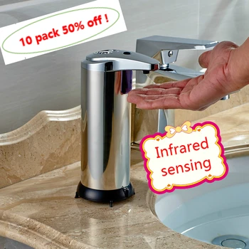 10PC Pack Wholesale Automatic Soap Dispenser Stainless Steel Countertop Hands Free IR Infrared Motion Sensor Kitchen Bathroom
10PC Pack Wholesale Automatic Soap Dispenser Stainless Steel Countertop Hands Free IR Infrared Motion Sensor Kitchen Bathroom