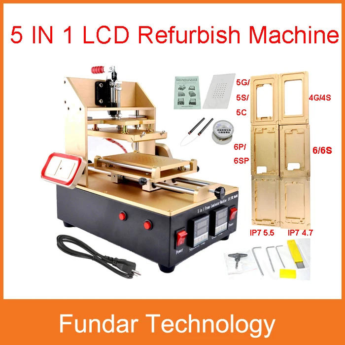 5 1n 1 Machine for Samsung Middle Bezel Splite for iPhone Frame Laminator Vacuum LCD Screen Separator +Glue Remover Preheater
5 1n 1 Machine for Samsung Middle Bezel Splite for iPhone Frame Laminator Vacuum LCD Screen Separator +Glue Remover Preheater