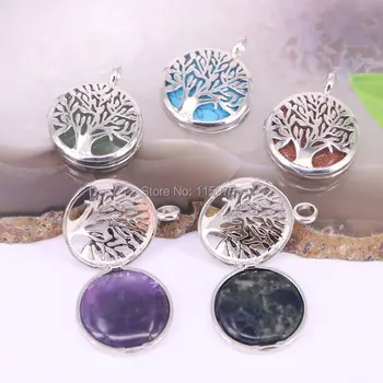 Wholesale 10Pcs Tree of Life Pendant necklaces Circle hollow out Natural Stone necklace for women
Wholesale 10Pcs Tree of Life Pendant necklaces Circle hollow out Natural Stone necklace for women