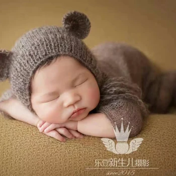 Soft Baby Hooded Romper Set Knitted Teddy bear Hat Baby Outfits Props Crochet Footed Romper Bonnet Boys Clothes Jumpsuits
Soft Baby Hooded Romper Set Knitted Teddy bear Hat Baby Outfits Props Crochet Footed Romper Bonnet Boys Clothes Jumpsuits