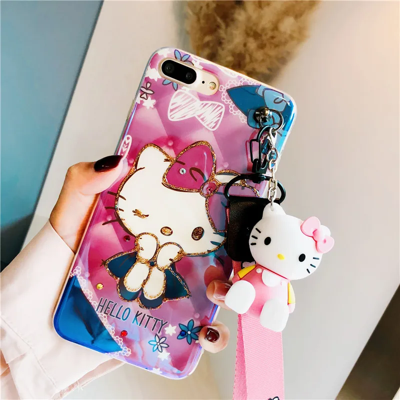 cute Hello Kitty case For iPhone X XR XS MAX cover for For iPhone 6 6S plus 7 8 plus cases Cartoon phone cover+Toys+Strap case
cute Hello Kitty case For iPhone X XR XS MAX cover for For iPhone 6 6S plus 7 8 plus cases Cartoon phone cover+Toys+Strap case