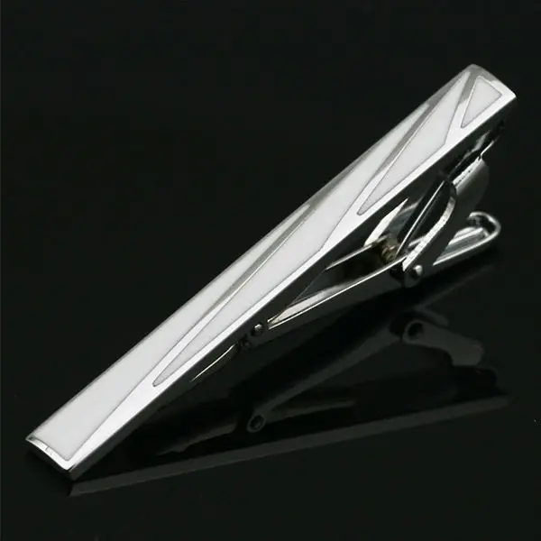 

PJ-106 Brand Fashion Stainless Steel Silver Toned Tie Clasp Clip Bar Gift Box For Men Wedding Business Party