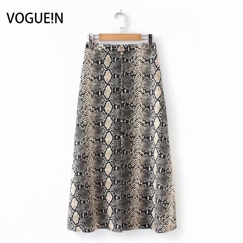 VOGUEIN New Womens Sexy Animal Snake Pattern Print Front Split Zipper Midi Skirt Wholesale
VOGUEIN New Womens Sexy Animal Snake Pattern Print Front Split Zipper Midi Skirt Wholesale