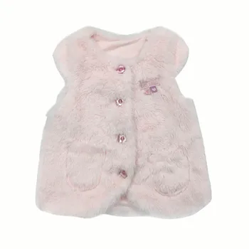 Tender Babies Baby Girl Clothing Pink soft fur gilet with cap sleeves and flower badge detail to chest
Tender Babies Baby Girl Clothing Pink soft fur gilet with cap sleeves and flower badge detail to chest