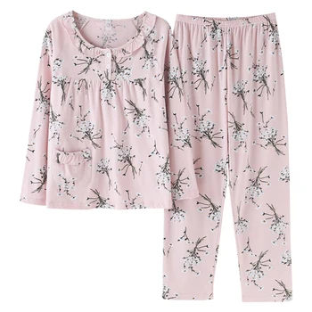 Autumn Winter Womens pajamas 100% cotton Floral long-sleeve plus size M-4XL pijama pyjamas women home clothing female Sleepwear
Autumn Winter Womens pajamas 100% cotton Floral long-sleeve plus size M-4XL pijama pyjamas women home clothing female Sleepwear