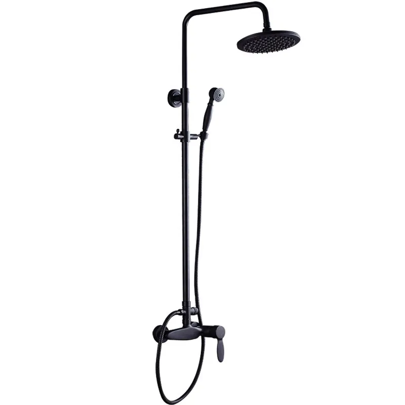 The copper body three black matte matte black suit shower shower bath shower faucet black
The copper body three black matte matte black suit shower shower bath shower faucet black