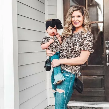 Fashion Family matching clothes mommy and me mother and daughter clothes Fashion leopard Top T shirt Blouse Short Sleeve tshirt
Fashion Family matching clothes mommy and me mother and daughter clothes Fashion leopard Top T shirt Blouse Short Sleeve tshirt