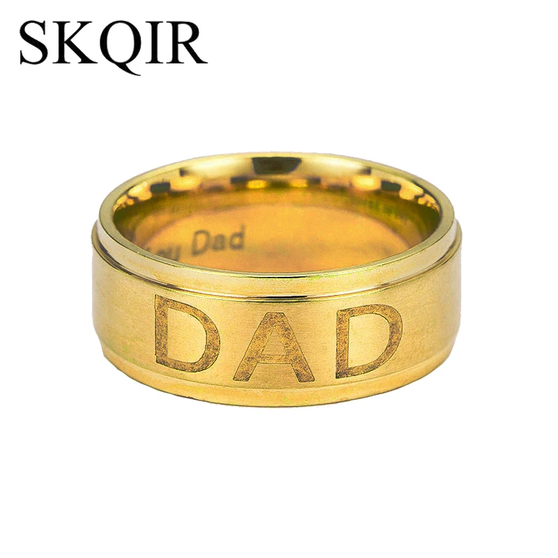 Rose Gold Silver Black Letter DAD Rings Engraved Love You Dad Stainless Steel Men Finger Jewelry Father Day Family Birthday Gift
Rose Gold Silver Black Letter DAD Rings Engraved Love You Dad Stainless Steel Men Finger Jewelry Father Day Family Birthday Gift