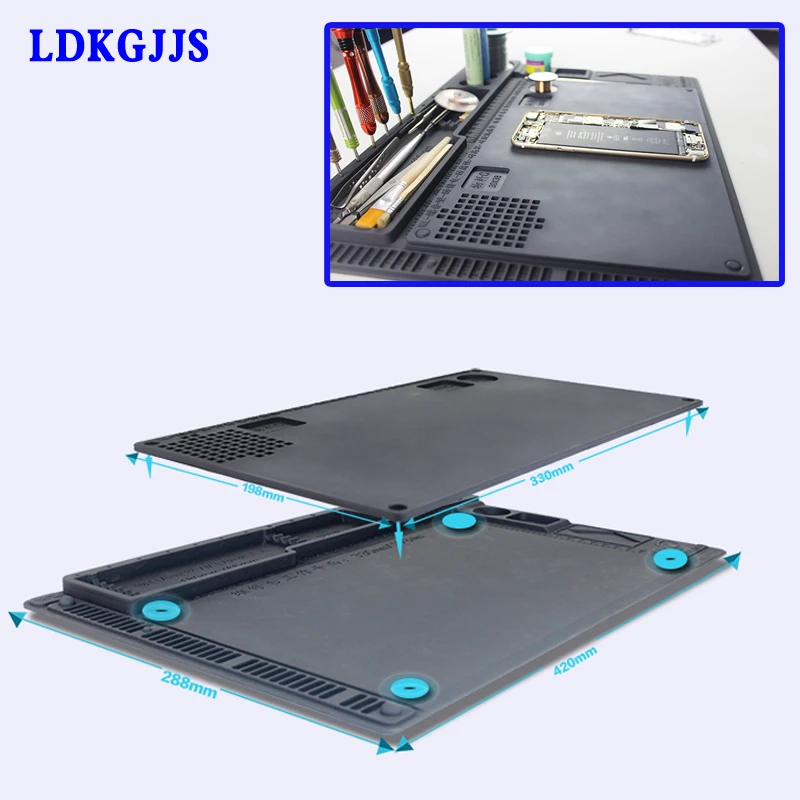 Anti-static Electronic Maintenance Platform Table Pad ESD Heat Insulation Silicone Mat For Phone BGA Soldering Repair Tools
Anti-static Electronic Maintenance Platform Table Pad ESD Heat Insulation Silicone Mat For Phone BGA Soldering Repair Tools