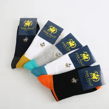 PIER POLO 5 Pairs Autumn winter men's cotton socks New Style Embroidered men's socks high-end business Meias male adult socks
PIER POLO 5 Pairs Autumn winter men's cotton socks New Style Embroidered men's socks high-end business Meias male adult socks