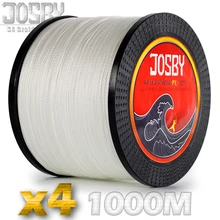 JOSBY PE Braided Fishing Line 1000m 4 Strand 100lb Lake Multifilament Wire 4 Strands Woven Thread for Carp Fishing10lb-85lb Whit
JOSBY PE Braided Fishing Line 1000m 4 Strand 100lb Lake Multifilament Wire 4 Strands Woven Thread for Carp Fishing10lb-85lb Whit