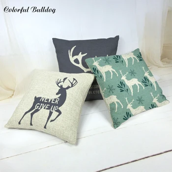Throw Pillow Case Simple Deers Letters Linen Cotton Fundas 45*45Cm Square Cojines Kids Birthday Decorative Printed Cushion Cover
Throw Pillow Case Simple Deers Letters Linen Cotton Fundas 45*45Cm Square Cojines Kids Birthday Decorative Printed Cushion Cover