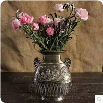 Continental, flat-sided tin embossed manufacturing retro vase home decor vase HP004
Continental, flat-sided tin embossed manufacturing retro vase home decor vase HP004